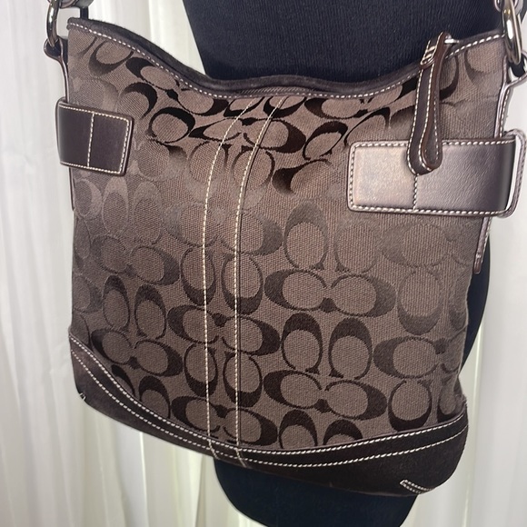 NWOT Brown American Classic Leather/Suede Convertible COACH Bag - Picture 5 of 14